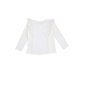Kız Çocuk Sweat Fırfırlı - Krem (98/122)