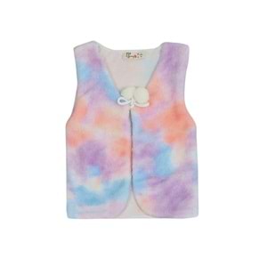 Kız Çocuk Yelek Desenli - Gökkuşağı Desenli (86/110)