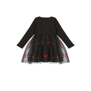 Kız Çocuk Elbise Kurdeleli - Siyah (98/122)