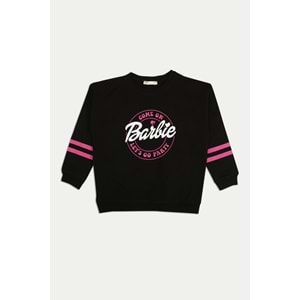 Kız Çocuk Tişört Barbie Armalı - Siyah (128/152)