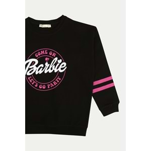 Kız Çocuk Tişört Barbie Armalı - Siyah (128/152)