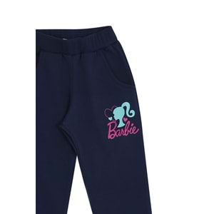 Kız Çocuk Sweat Takım Barbie Baskılı - Su Yeşili - 110/134