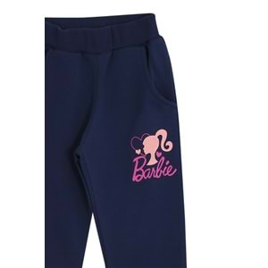 Kız Çocuk Sweat Takım Barbie Baskılı - Gül Kurusu - 110/134