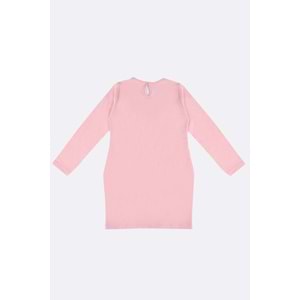 Kız Çocuk Elbise Barbie Baskılı - Bebe Pembe (116/140)