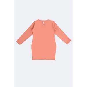 Kız Çocuk Elbise Barbie Baskılı - Gül Kurusu (116/140)