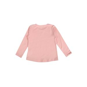 Kız Çocuk Tişört Köpekler Baskılı - Bebe Pembe (92/116)