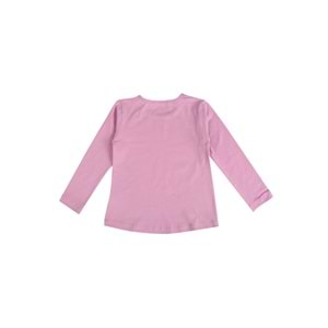 Kız Çocuk Tişört Köpekler Baskılı - Lila (92/116)