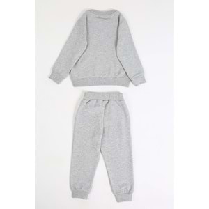 Kız Çocuk Sweat Takım Balonlu Kedi - Gri (92/116)