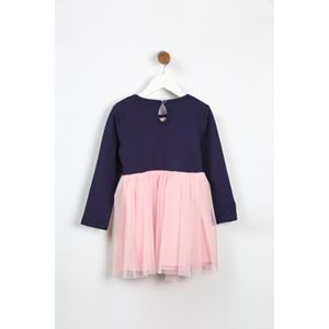 Kız Çocuk Elbise Tüllü - Mor (98/122)