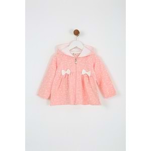 Kız Çocuk Hırka Çift Kurdeleli - Pembe (74/98)