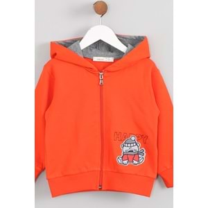Erkek Çocuk Happy Nakışlı Eşofman Takımı - Oranj (86/110)