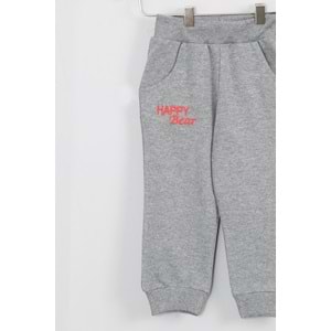 Erkek Çocuk Happy Nakışlı Eşofman Takımı - Oranj (86/110)