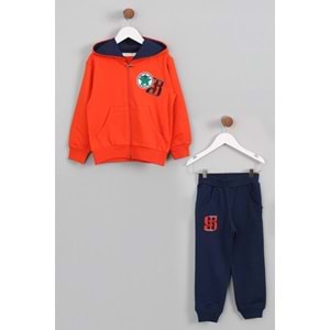 Erkek Çocuk Barmy Sport Armalı Eşofman Takımı - Oranj (98/122)