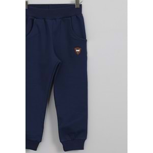 Erkek Çocuk Eşofman Takımı Ayıcık Nakışlı - Oranj (98/122)