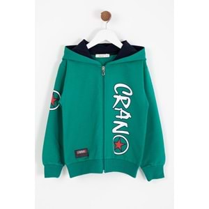 Erkek Çocuk Hırka Yıldız Baskılı - Mint Yeşili (110/134)