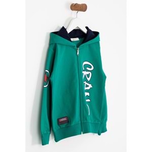 Erkek Çocuk Hırka Yıldız Baskılı - Mint Yeşili (110/134)