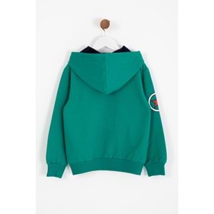 Erkek Çocuk Hırka Yıldız Baskılı - Mint Yeşili (110/134)