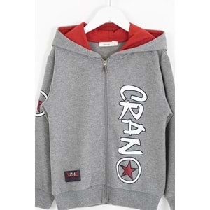 Erkek Çocuk Hırka Yıldız Baskılı - Antrasit (110/134)