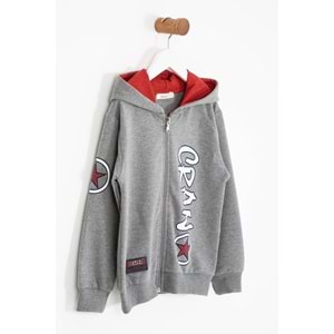 Erkek Çocuk Hırka Yıldız Baskılı - Antrasit (110/134)