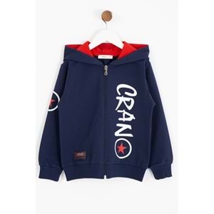 Erkek Çocuk Hırka Yıldız Baskılı - Lacivert (110/134)