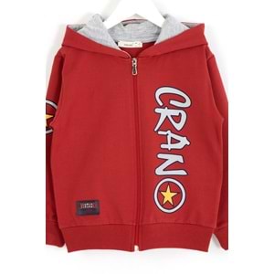 Erkek Çocuk Hırka Yıldız Baskılı - Bordo (110/134)