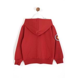 Erkek Çocuk Hırka Yıldız Baskılı - Bordo (110/134)