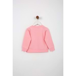 Kız Çocuk Tişört Minik Kedi Baskılı - Yavruağzı (92/116)