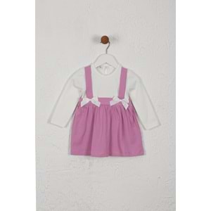 Kız Çocuk Elbise Askılı Kurdeleli - Lila (74/98)