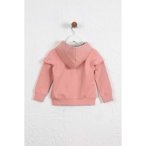 Kız Çocuk Hırka Göğsü Fırfırlı - Kiremit (98/122)