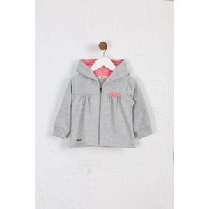 Kız Çocuk Hırka Hazır Papatyalı - Gri (74/98)