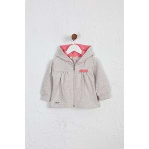 Kız Çocuk Hırka Hazır Papatyalı - Kahve Melanj (74/98)