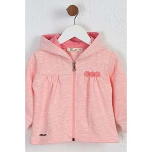 Kız Çocuk Hırka Hazır Papatyalı - Pembe Melanj (74/98)