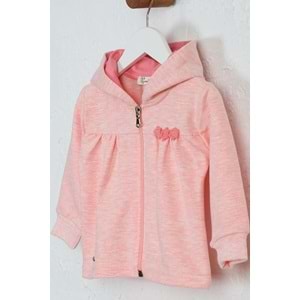 Kız Çocuk Hırka Hazır Papatyalı - Pembe Melanj (74/98)