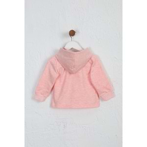 Kız Çocuk Hırka Hazır Papatyalı - Pembe Melanj (74/98)