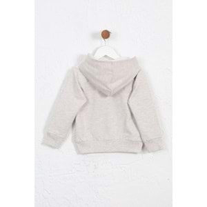 Kız Çocuk Hırka Yanları Dantelli - Kahve Melanj (92/116)