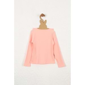 Kız Çocuk Tişört Kare Yakalı - Yavruağzı (128/152)