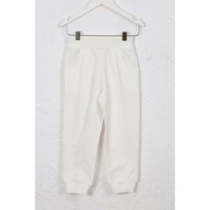 Kız Çocuk Sweat Takım Kabartmalı Baskı - Krem (98/122)