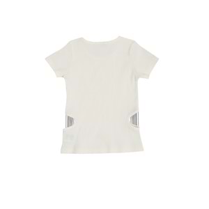 Kız Çocuk Tişört Çift Zincirli - Krem (128/152)