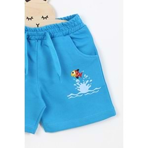 Erkek Çocuk Takım Kaplumbağa Baskılı - Krem (92/116)