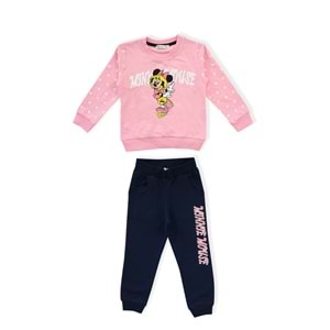 Kız Çocuk Sweat Takım Mickey Baskılı - Bebe Pembe (98/122)