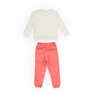 Kız Çocuk Sweat Takım Mickey Baskılı - Krem (98/122)