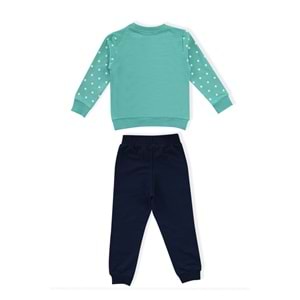 Kız Çocuk Sweat Takım Mickey Baskılı - Su Yeşili (98/122)