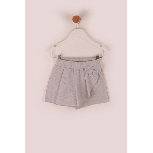 Kız Çocuk Şort Kurdeleli - Gri (98/122)