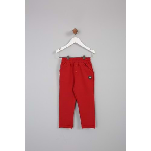 Erkek Çocuk Eşofman Altı Armalı - Bordo (98/122)