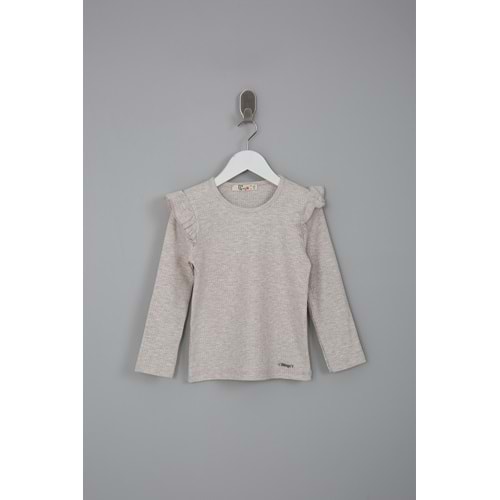 Kız Çocuk Tişört Barmy Aksesuar - Kahve (98/122)