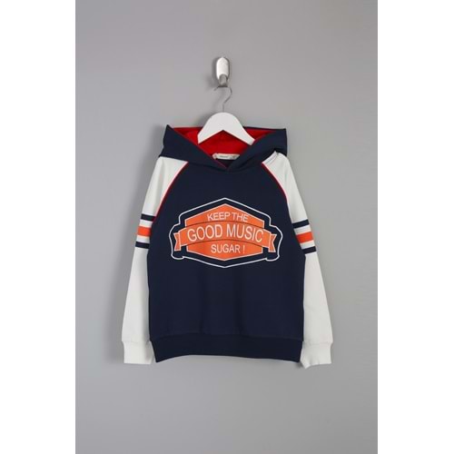 Erkek Çocuk Sweatshirt Good Music Baskılı - Lacivert (116/140)