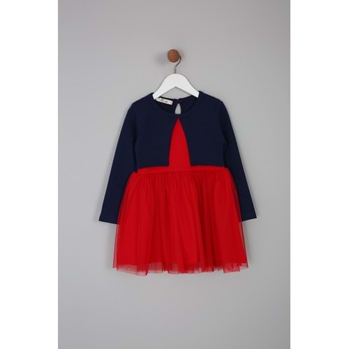 Kız Çocuk Elbise - Lacivert (98/122)