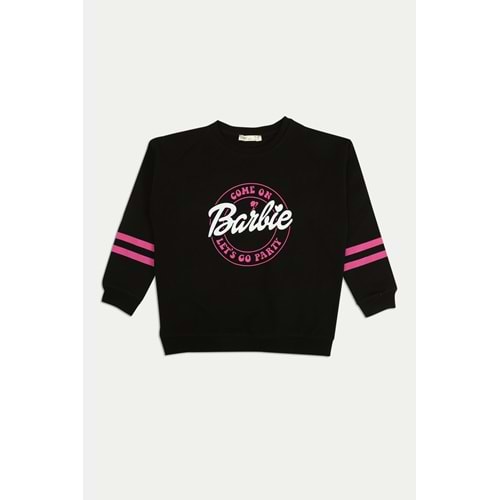 Kız Çocuk Tişört Barbie Armalı - Siyah (128/152)