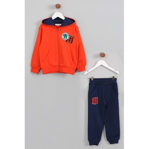 Erkek Çocuk Barmy Sport Armalı Eşofman Takımı - Oranj (98/122)