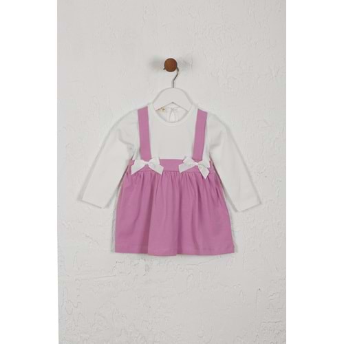 Kız Çocuk Elbise Askılı Kurdeleli - Lila (74/98)